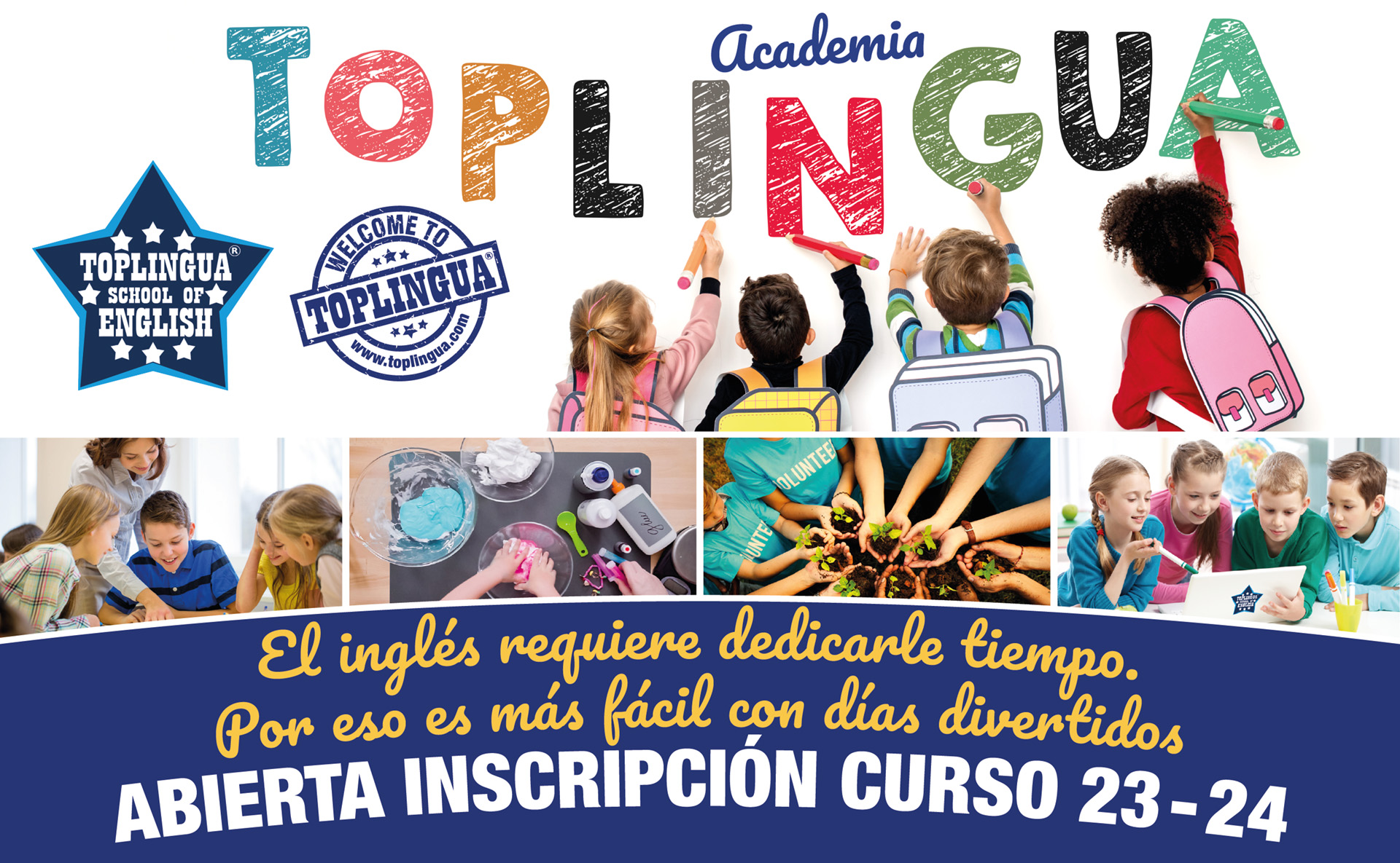 Abierto el plazo de matricula de inglés para niños en San Fernando, en la academia Toplingua